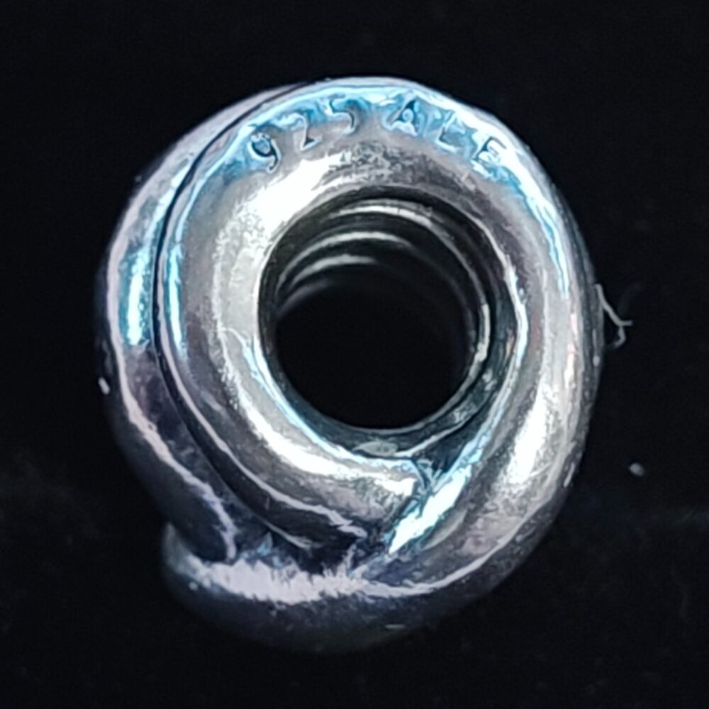 Authentic Pandora Retired Champagne Swirl CZ Charm 790328CCZ Sterling Silver - Picture 8 of 8